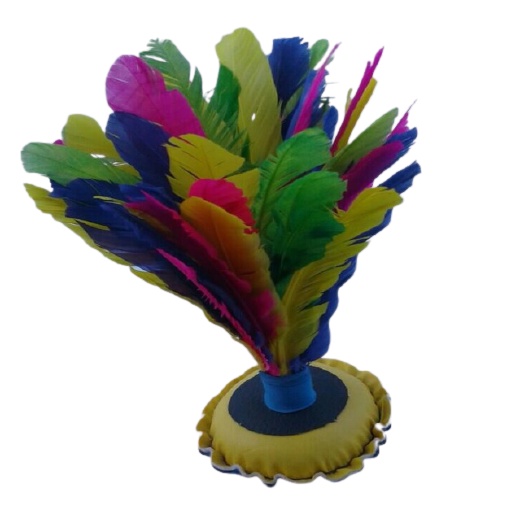 Peteca Com Penas Coloridas Brincadeira Recreativo 