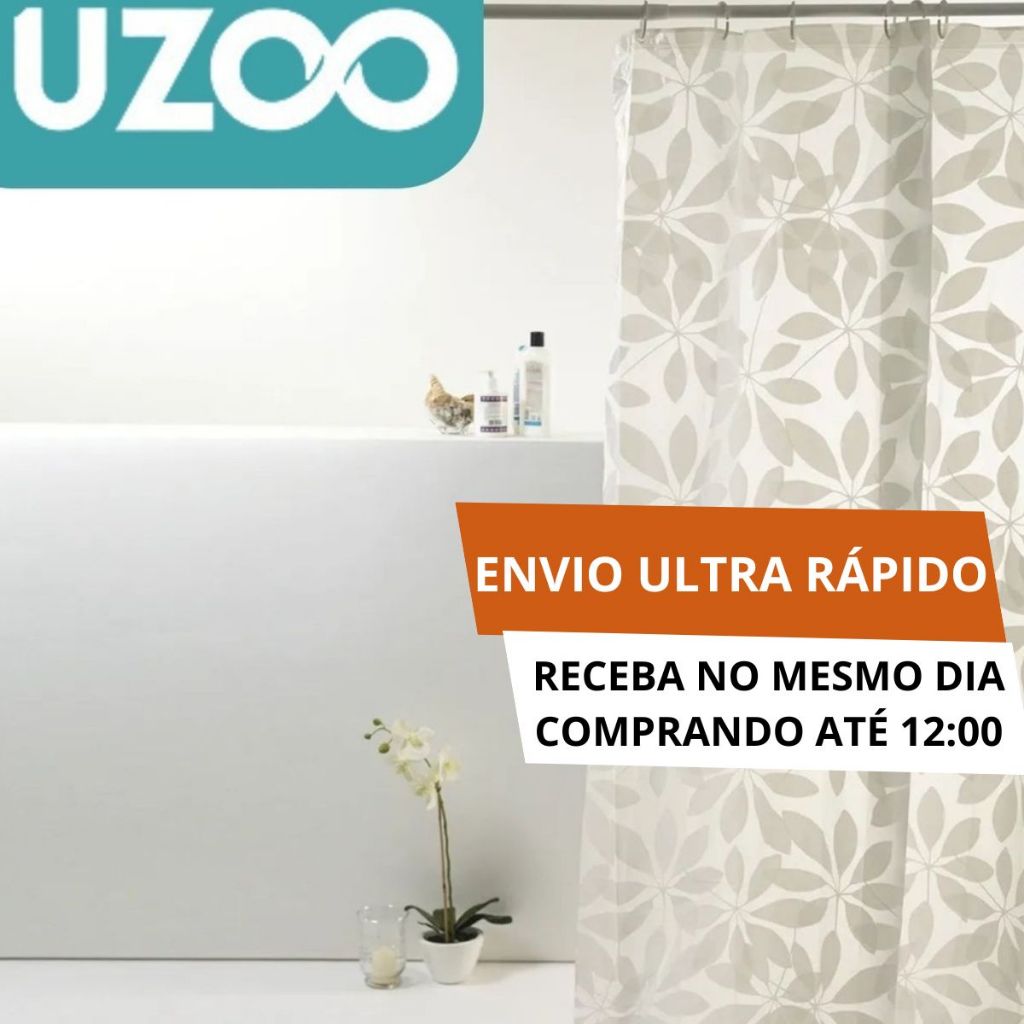 Cortina Box Peva Protetora 180x160cm Banheiro Chuveiro