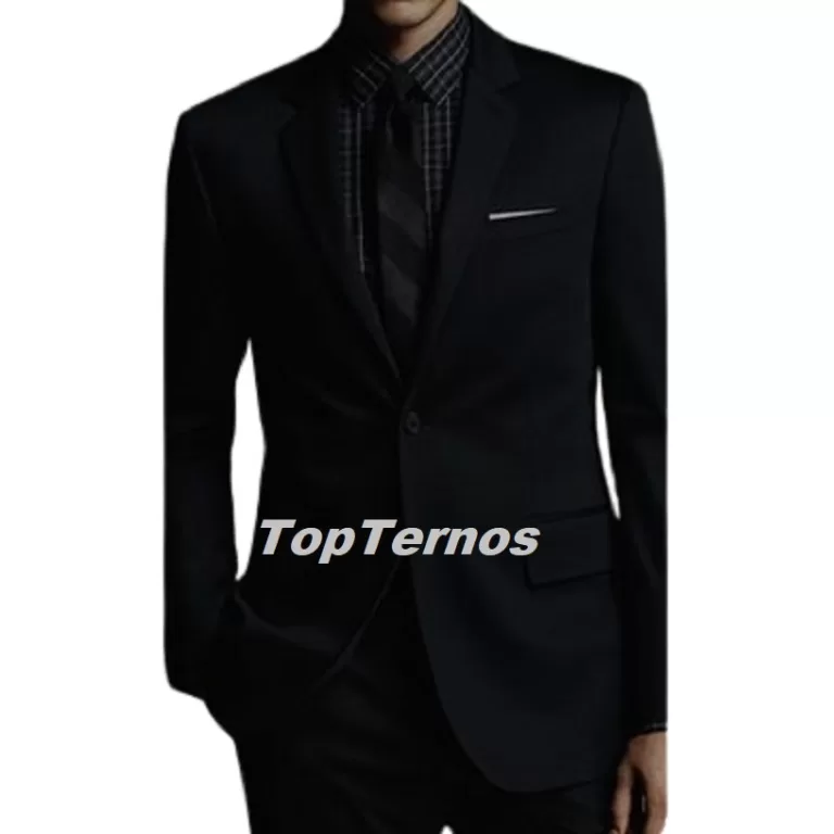 Terno masculino Preto-Dois Botões- Corte Italiano