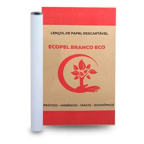 Papel Lençol Descartável Hospitalar Branco 50cm 