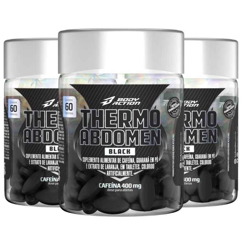 3x Thermo Abdomen Black 60 Comp Bodyaction