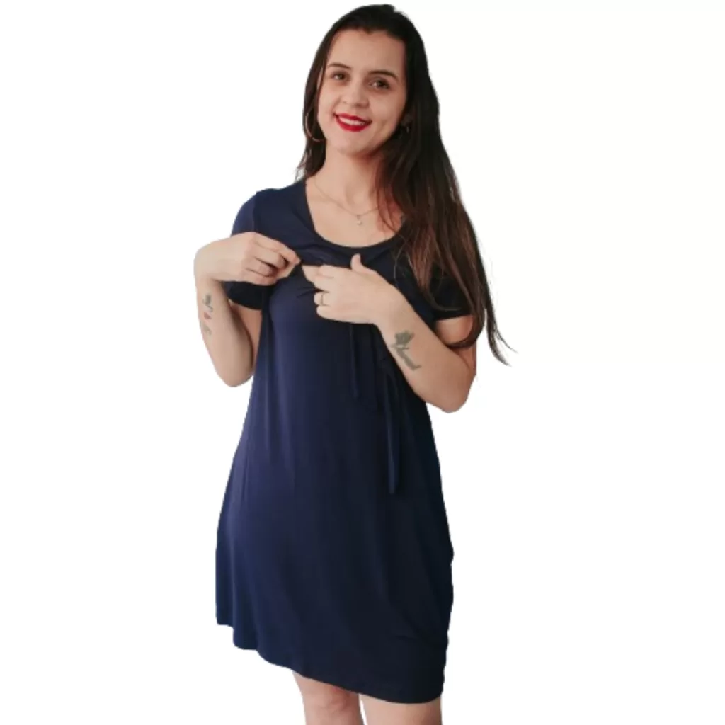 Vestido gestação grávida conforto e amamentação