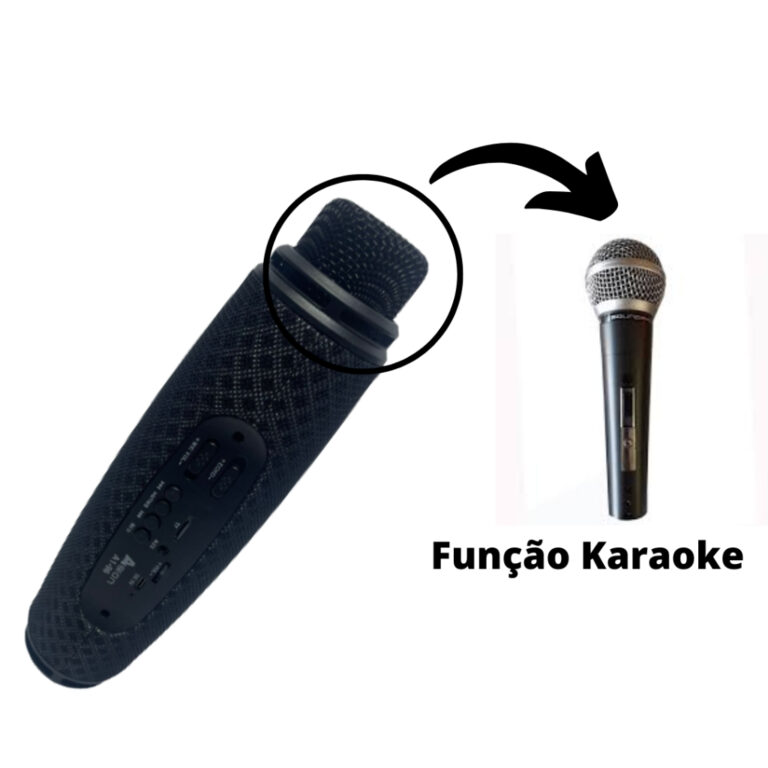 Caixa de som Bluetooth Portátil C/ Microfone embu