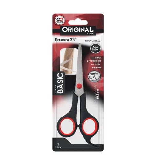 Tesoura 19cm Para Cabelo Ideal para Corte Profissi