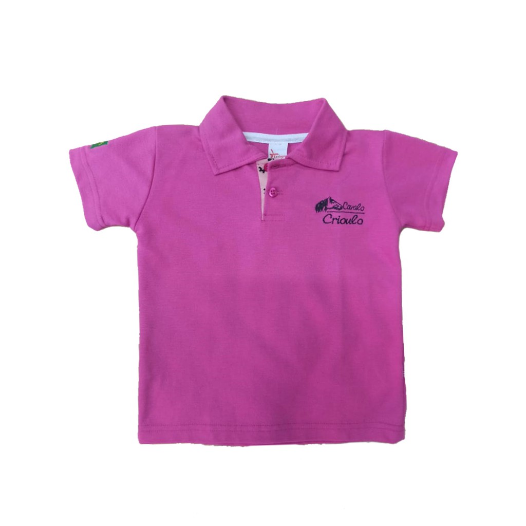 Camisa Polo Infantil Prenda Cavalo Crioulo Rio Grande Do Sul