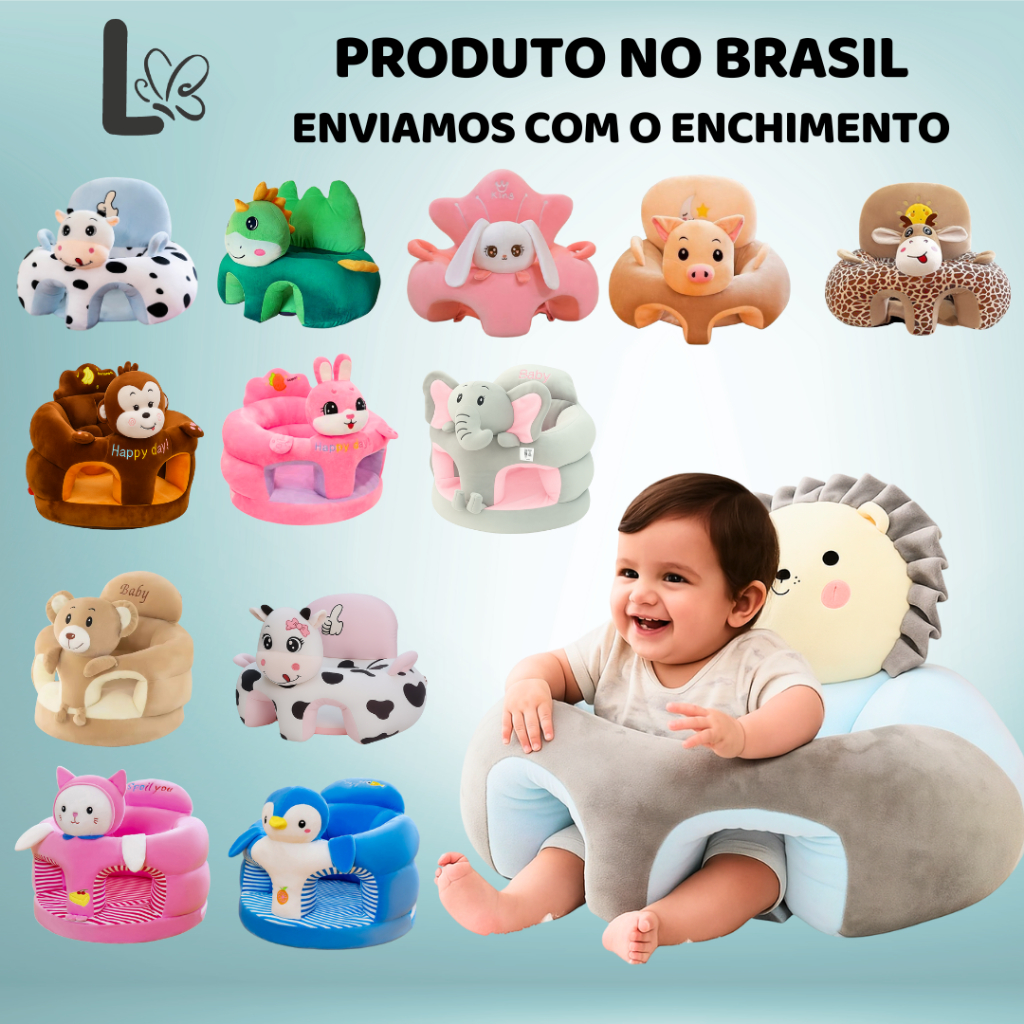 Assento Infantil de Apoio para Bebê manter a Postura Com Enchimento Almofada Senta Bebê