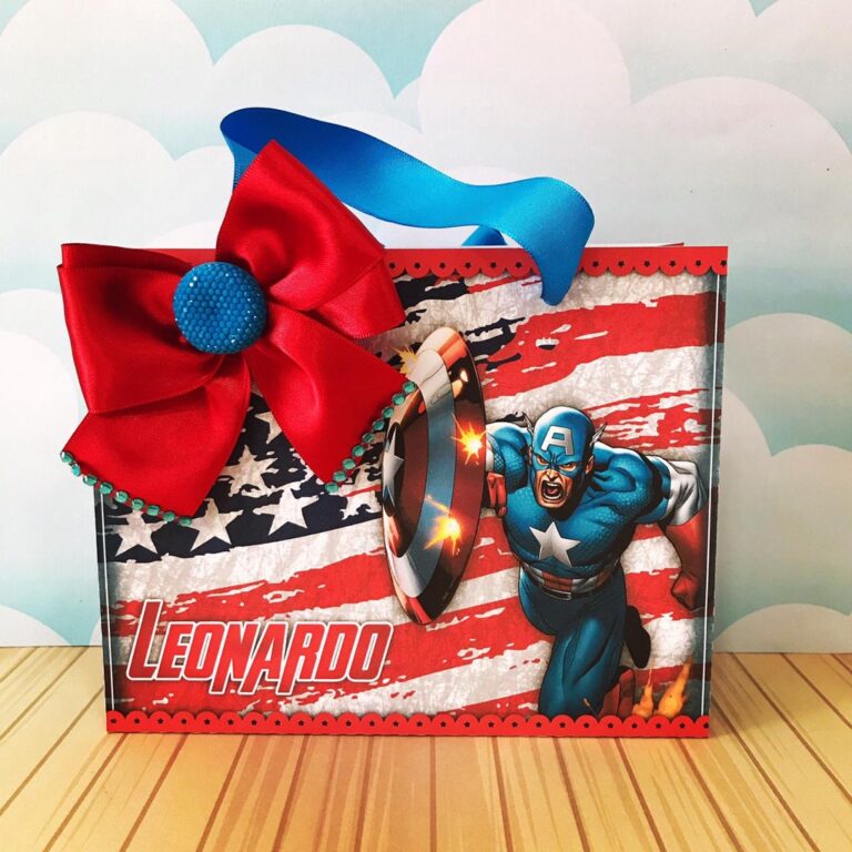 sacolinha para festa infantil capitão america