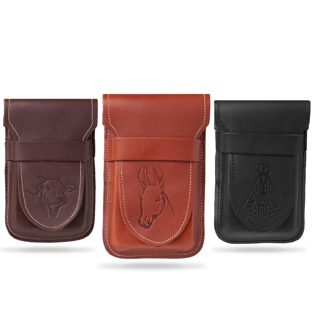 Bainha Capinha De Celular  Universal – Vários Modelos Couro legitimo