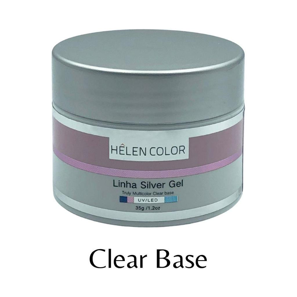Gel para Unhas de Gel Helen Color Silver  Clear Base 35g