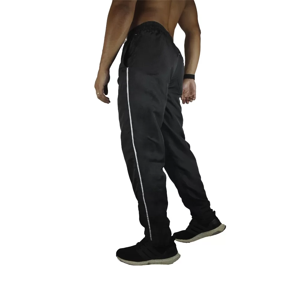 Calça Masculina Tactel 3 Bolsos Elástico Cordão de ajuste Costuras Reforçadas P ao Plus Size