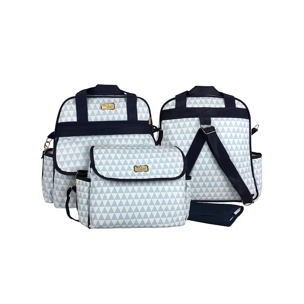 Kit 3 Peças – Sacola vira Mochila, Frasqueira e Trocador