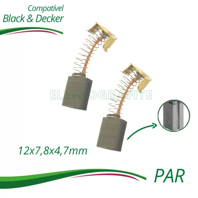 Escovas de carvao Para Esmerilhadeira Black Decker