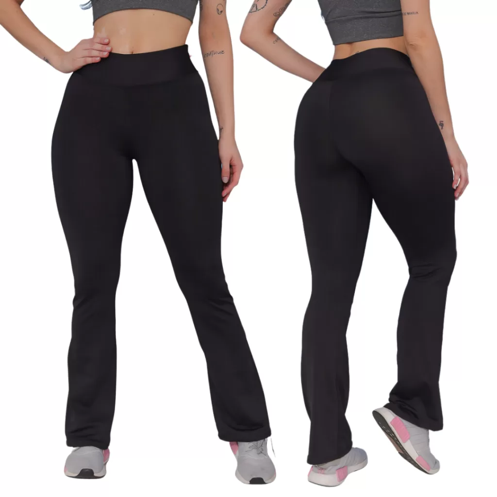 Calça Legging Flare Suplex Reforçada Sem Transparência Legging Grossa Empina Bumbum