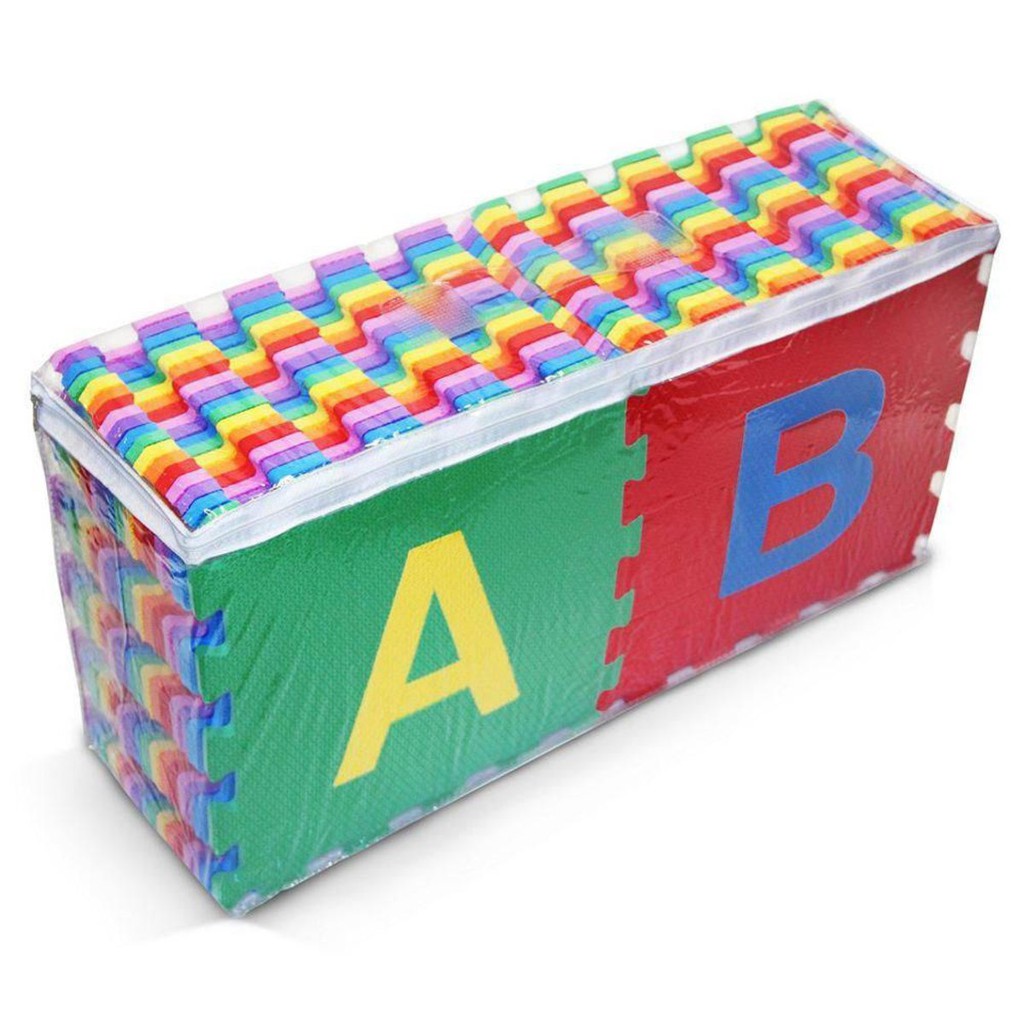 Tapete Infantil Eva Alfanumérico 30x30cm Kit Com 36 Peças