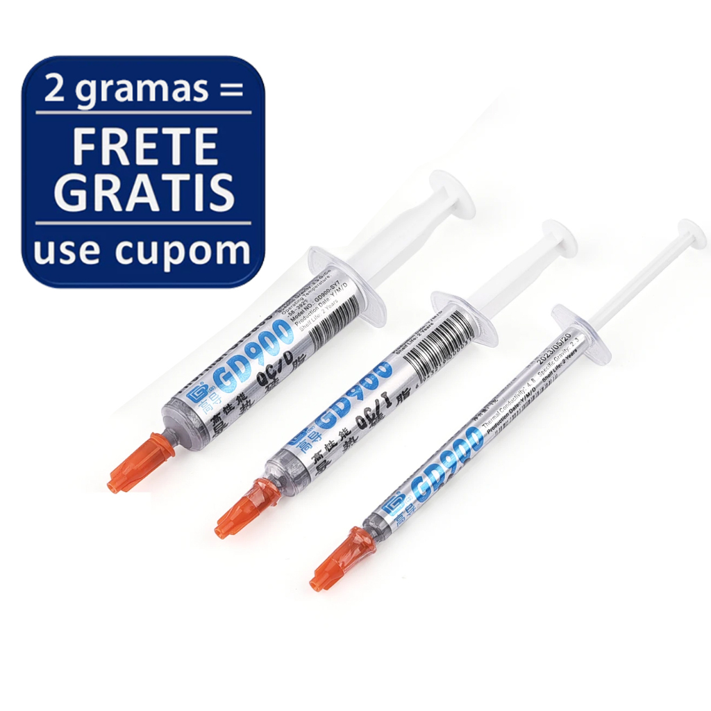 Pasta Térmica Prata GD900 4.83W/mK para Processador, Placa de Vídeo, Notebook, PS3/PS4