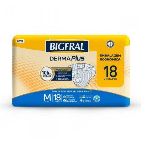 FRALDA GERIÁTRICA BIGFRAL DERMA PLUS M 18un