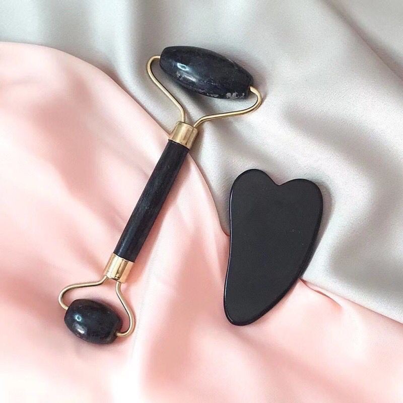 Rolos Rolinho Massageador Pedra De Jade no rosto – Facial Anti Rugas