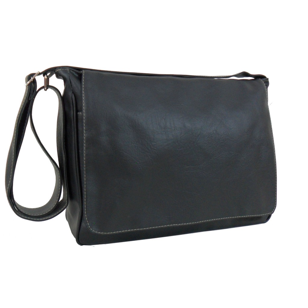 Bolsa Pasta Carteiro Transversal Tiracolo Couro Sintético Masculino