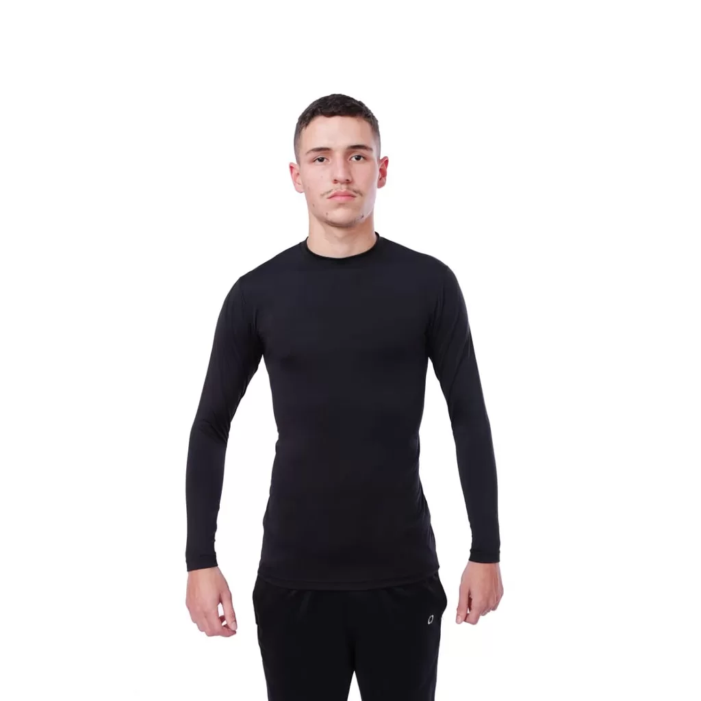 Blusa Masculina Manga Longa Segunda Pele Gola Careca Proteção UV Esportes