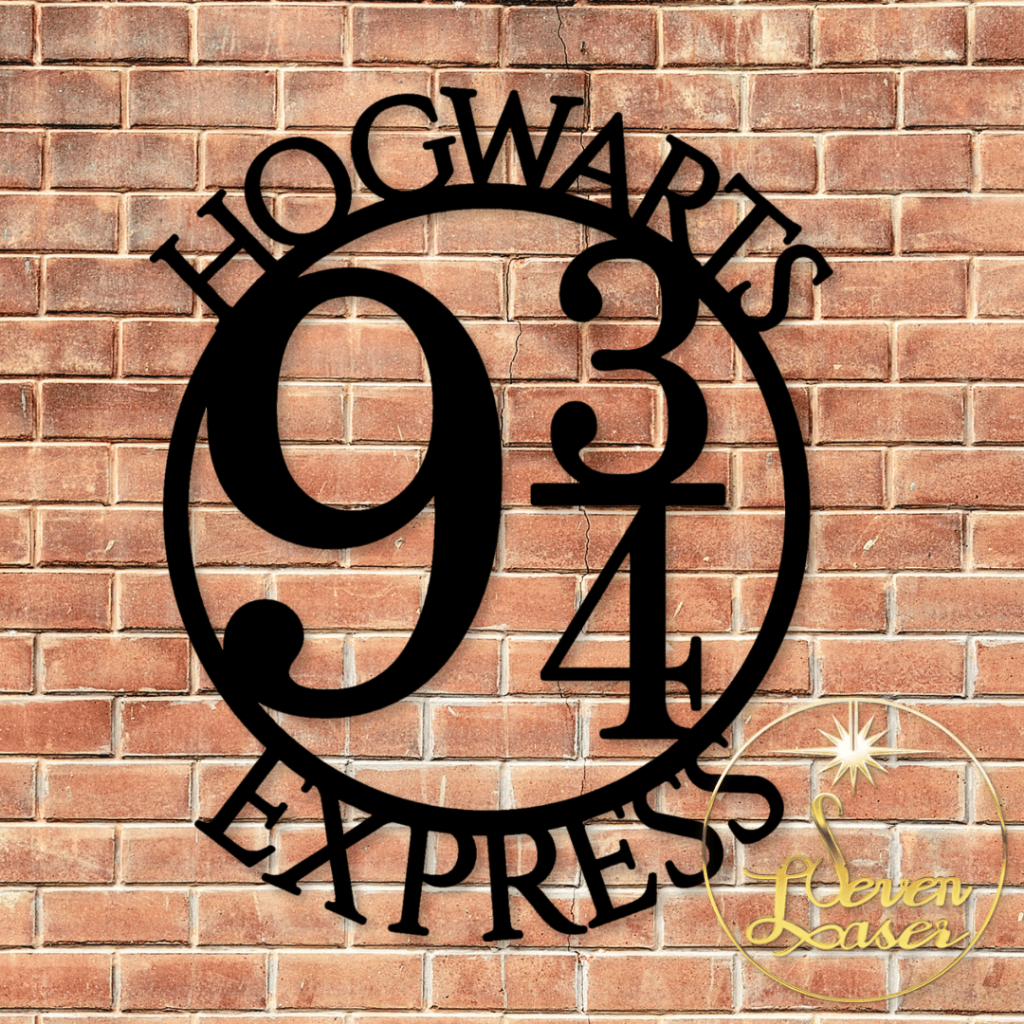 Quadro Vazado Harry Potter Plataforma 9.3/4 arte decoração Mdf Quadro para Sala de estar moderno