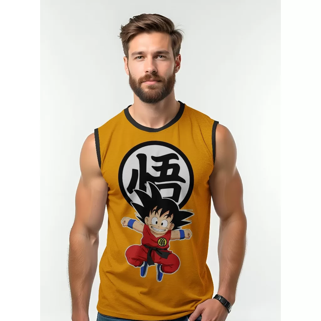 Camiseta Dry Fit Masculina UV 50+ Goku Criança Estampada Academia Corrida Treino Casual