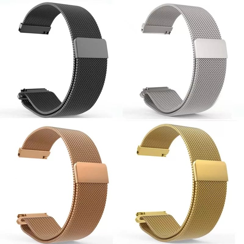 Pulseira Smartwatch 20mm Milanese P8 P9 P70 P80 Amazfit Bip Gts 2 3 4 Colmi P71 Zeblaze Lige