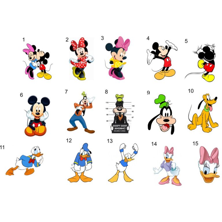 30 Estampas do Mickey, Frozen, Moana e Personagens