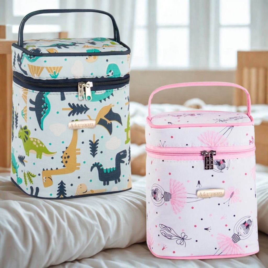 Porta Mamadeira Térmico(compativel com a mamadeira AVENT) Dinossauro/Bailarina