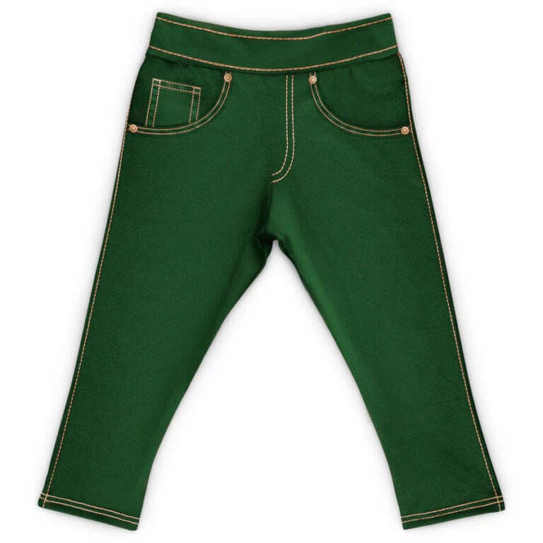 Calça Fake Jeans Bebê e Infantil Verde Militar M