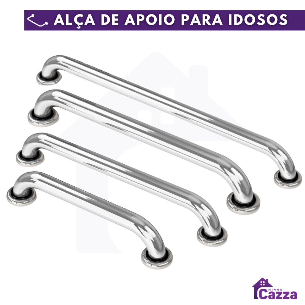 Barra Alça Apoio Banheiro 30 40 50 E 60 cm Alta Qualidade Inox