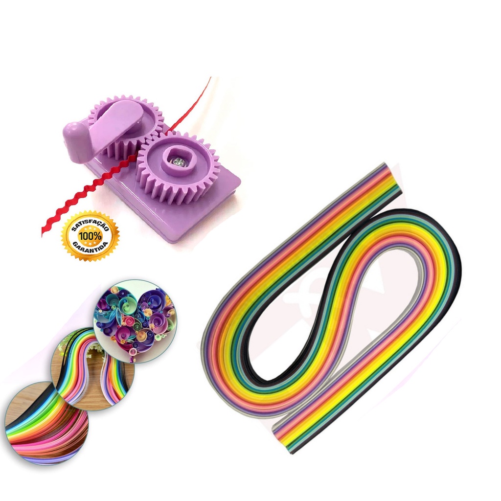 Frizador Franzidor De Papel + 120 Fitas Para Quilling