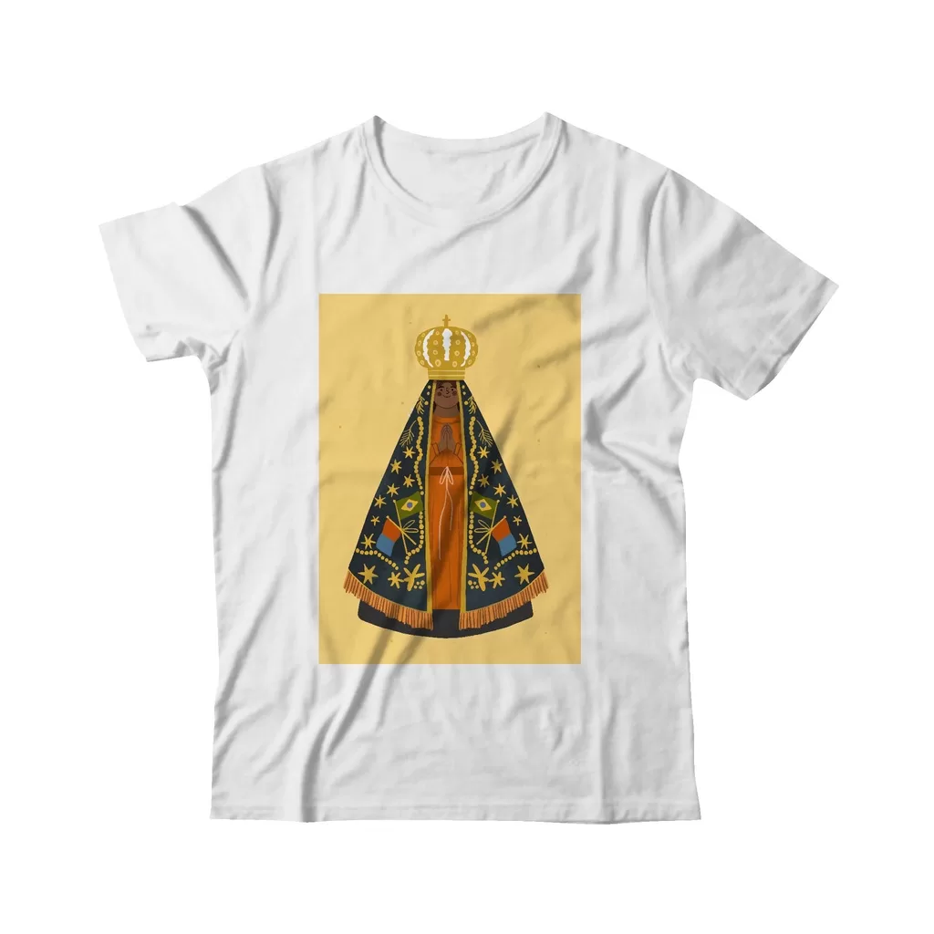Camiseta T-Shirt Religiosa Imagem nossa Senhora Aparecida