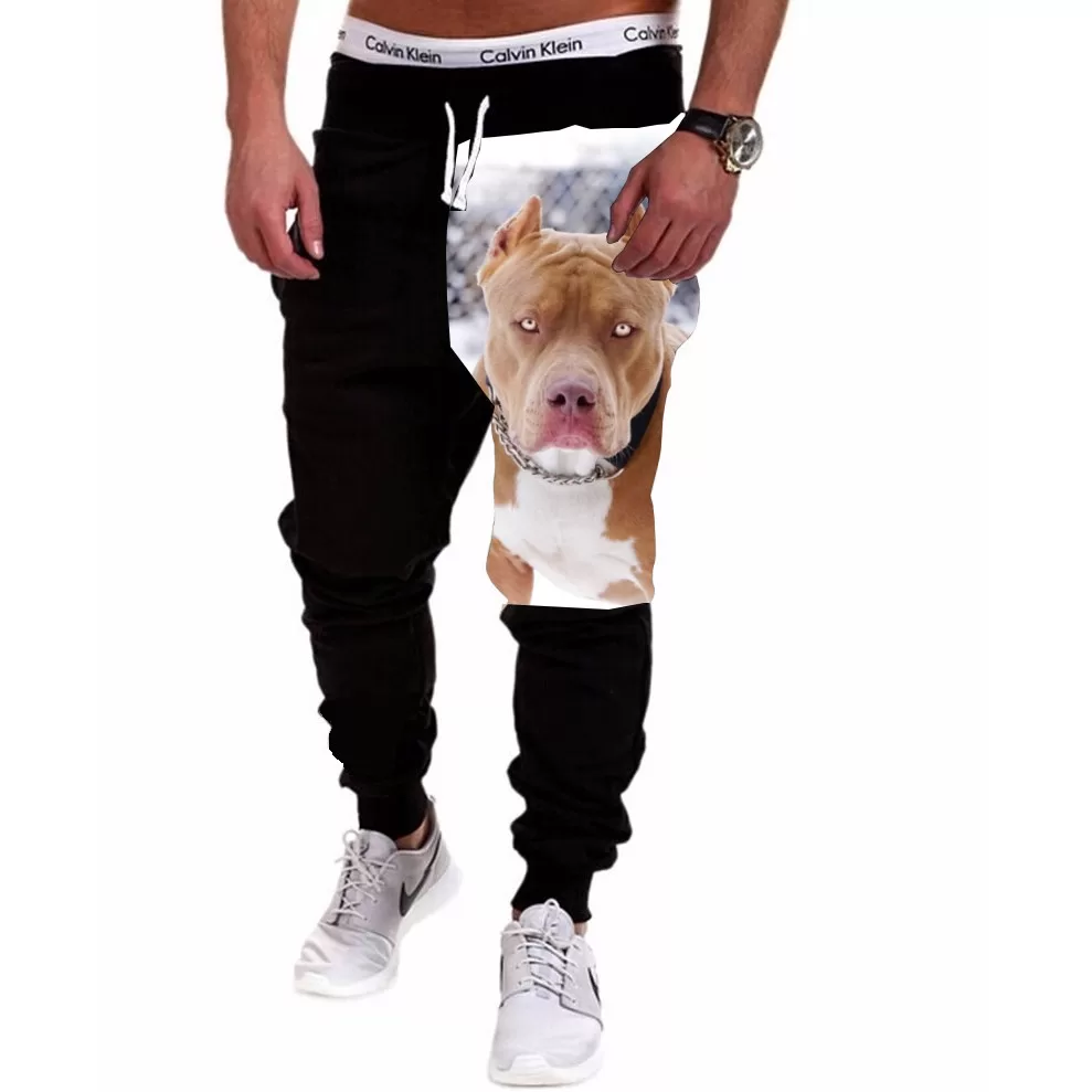 Calça Masculina de Moletom Estampada por Sublimação Pitbull A226