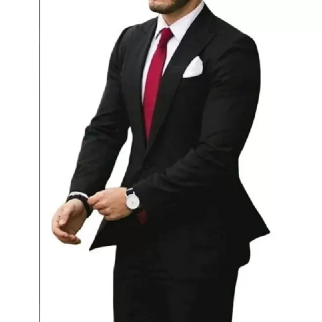 Terno Masculino Preto Slim Novo Completo + Colete