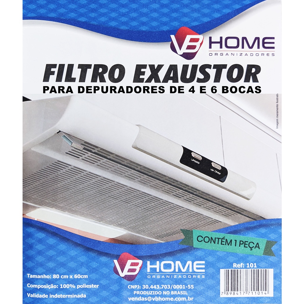 Kit c/ 5 – Manta Filtro Para Depurador de 4 ou 6 Bocas