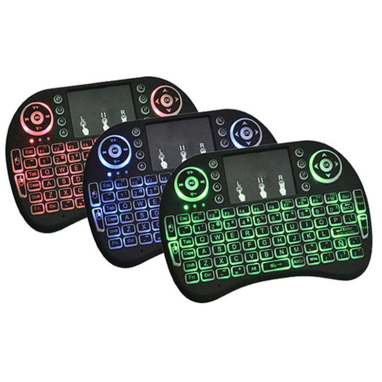 Mini Teclado Controle Sem Fio Para Smart Tv Tv Box Pc – Iluminado
