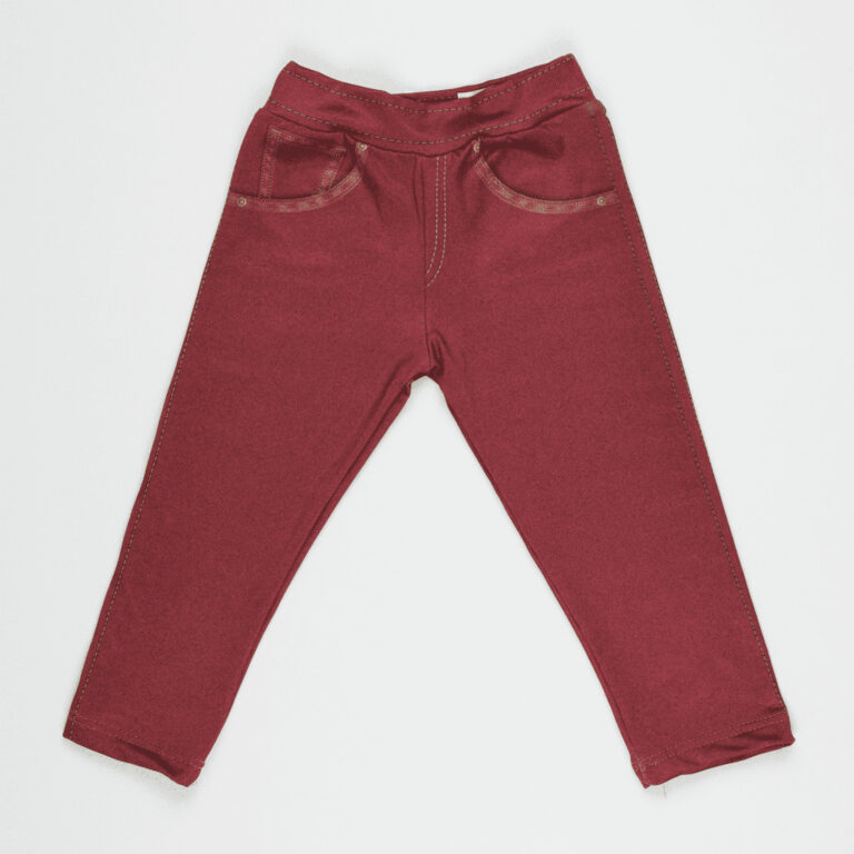 Calça Fake Jeans Bebê e Infantil Bordô MiniBoo 