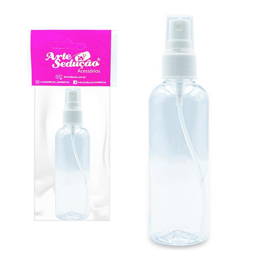 Frasco Borrifador Válvula Spray 100 ml Transparente Álcool Perfume Água Viagem Atacado Varejo