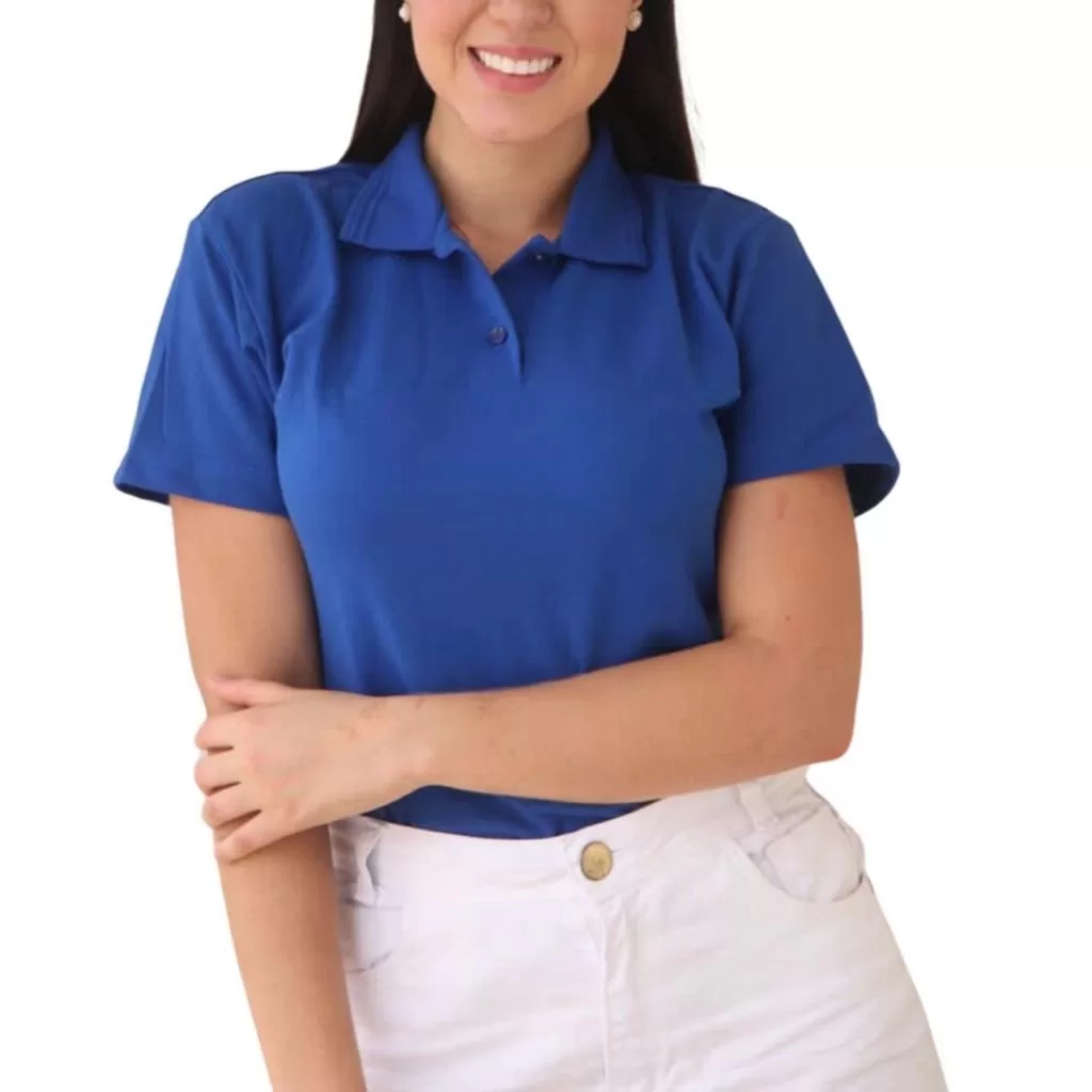Camiseta Polo Feminina Gola Atacado Uniforme Piquet