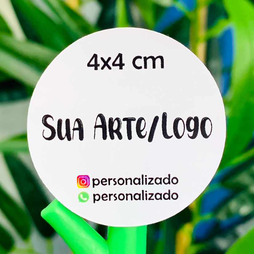 Adesivos Personalizados 4×4 cm Recorte Eletrônico Rótulos com Sua Logo ou Arte