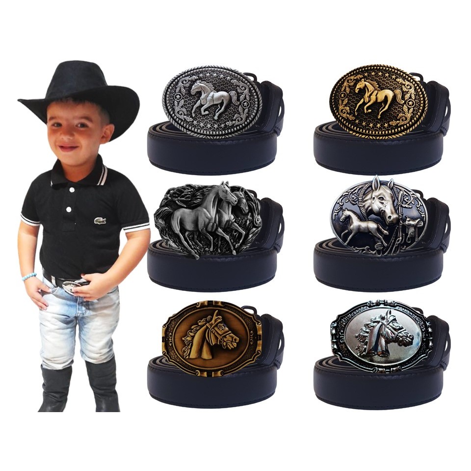 Cinto Fivela Country infantil bebe menino menina Rodeio festa Junina Peão Sertanejo Unissex