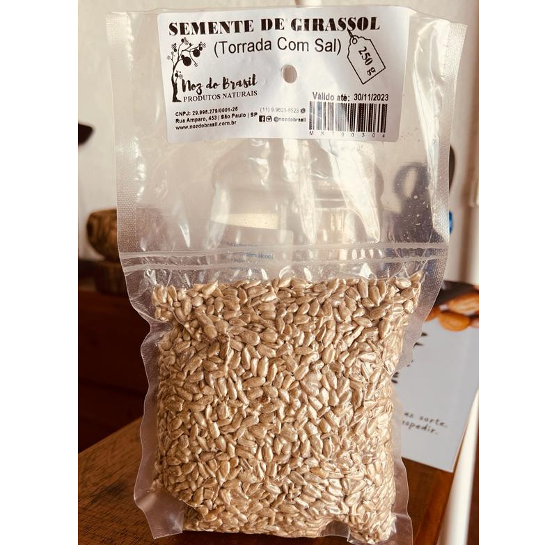 Semente de Girassol Torrada com Sal – 250 g (Noz do Brasil)