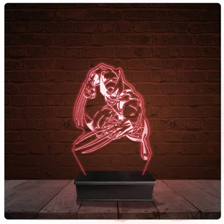 Abajur Luminária Acrílico Led – Wolverine 