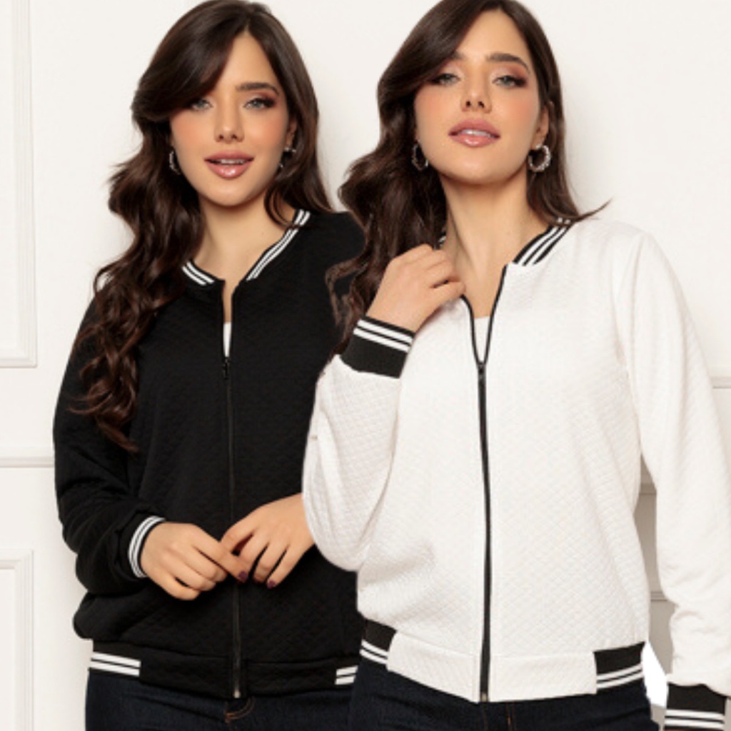 Kit 02 Jaquetinha Bomber Casaco Blusa Feminina Roupas