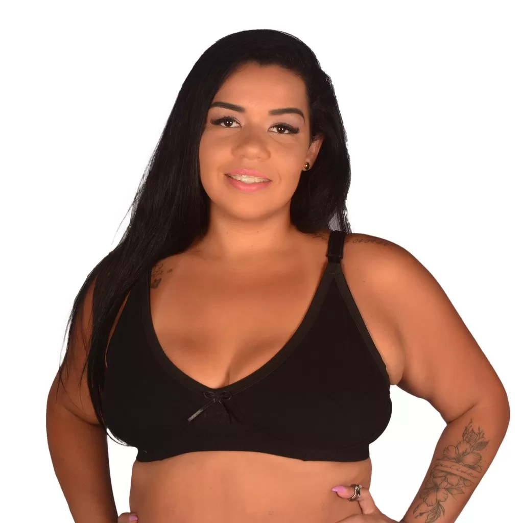 Sutiã de Amamentação PLUS SIZE Algodão Reforçado  – Tamanhos Grandes 48 50 52 54 – Sutian Pós Parto