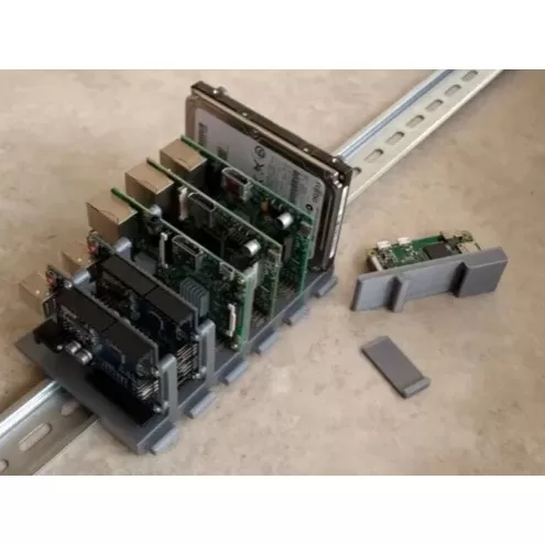 Suporte para trilho din para Arduíno/Raspberry/HD