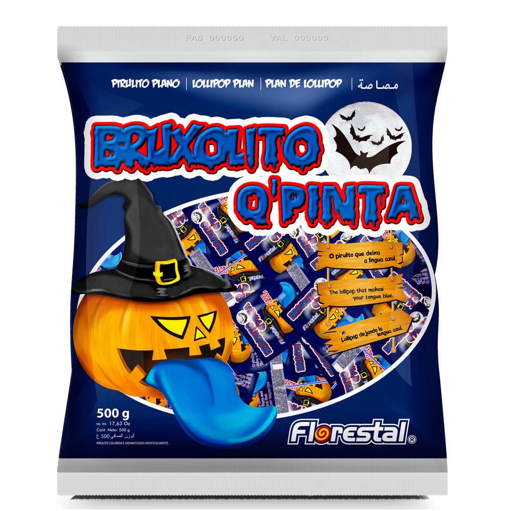 Pirulito Bruxolito Q Pinta Língua c/50 – Florestal