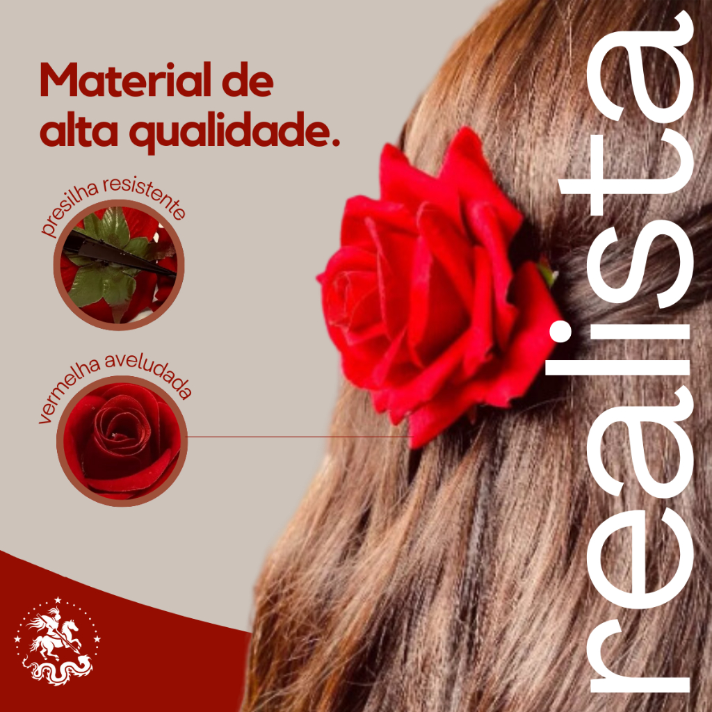 Rosa Presilha De Cabelo Aveludada Acessório Cigano Vermelha Preta Amarela Branca