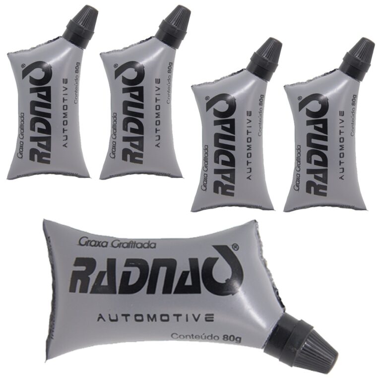 Kit com 5 UN Graxa Grafitada Lubrificante de Chass