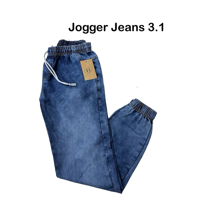 Calça JEANS Jogger Infantil Com Punho Elástico Top